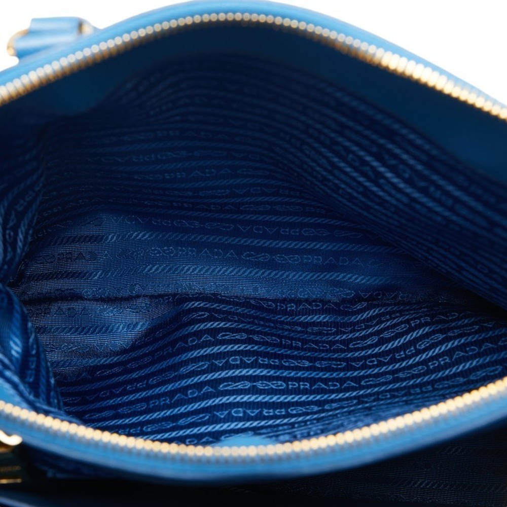 Prada Prada Saffiano Leather Handbag Blue Leather Handbag in Very Good Condition - Picture 7 of 11